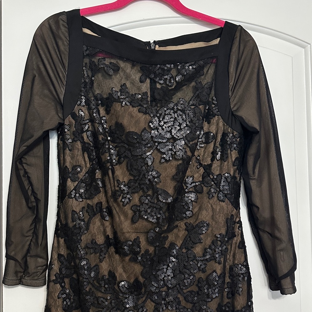 Tadashi Shoji Black and Cream Dress